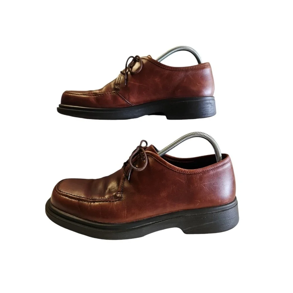 Ecco Men's‎ Mahogany Brown Derby Style Dress Shoe Size 44